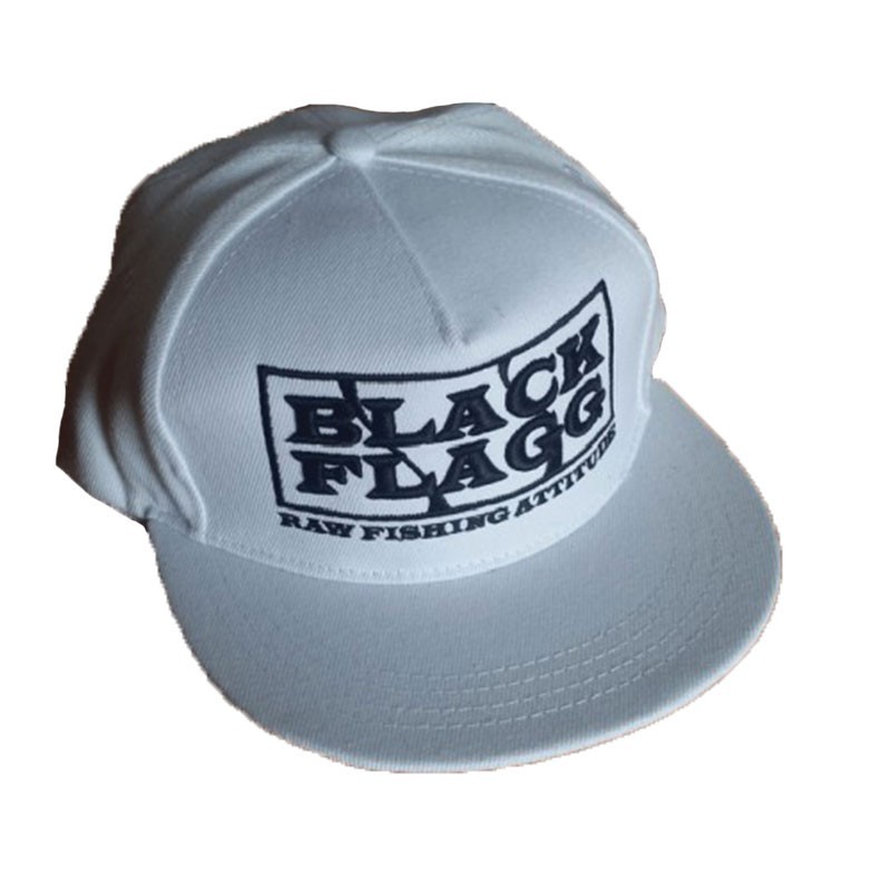 CAP 3D Logo Snap Back Bianco - BLACK FLAGG
